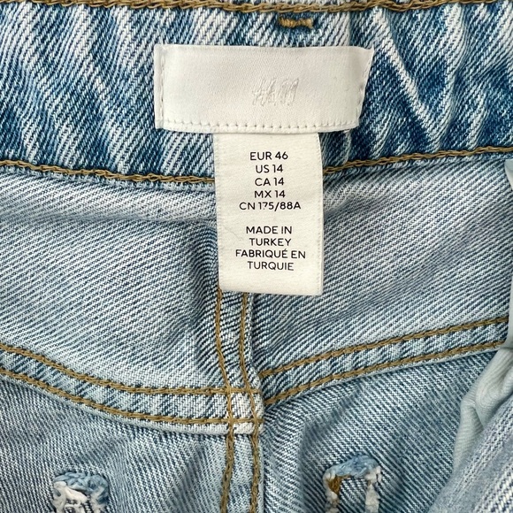 H&M 100% Cotton High Rise Straight Leg Jean - Picture 4 of 4